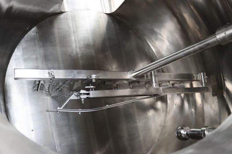 Clean stainless steel brewing equipment