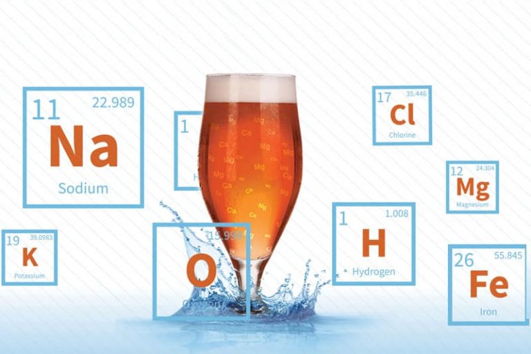 How do minerals in the water affect the taste of beer