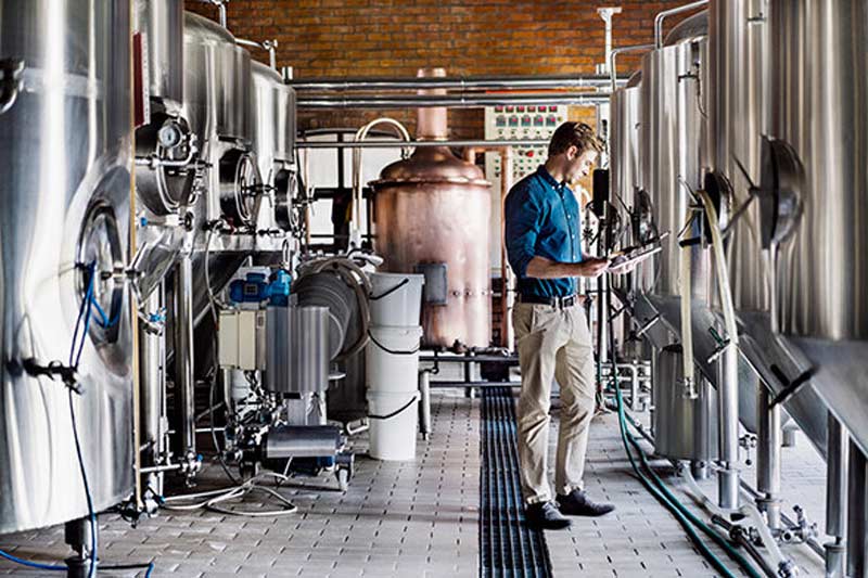 What is the cooling system in a brewery?