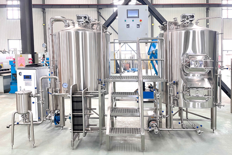 The 500L brewing system has been successfully completed