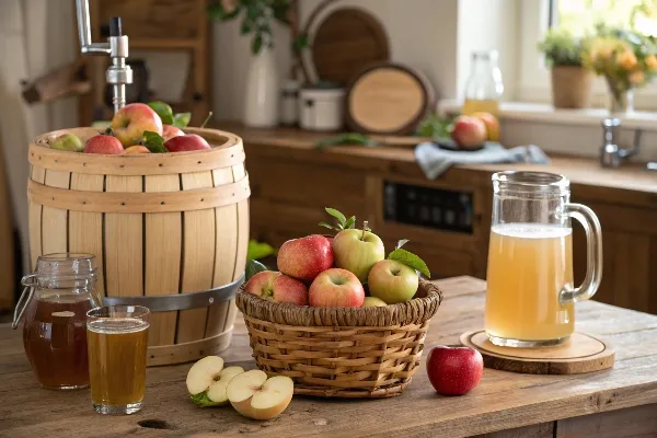 Measuring apples for cider