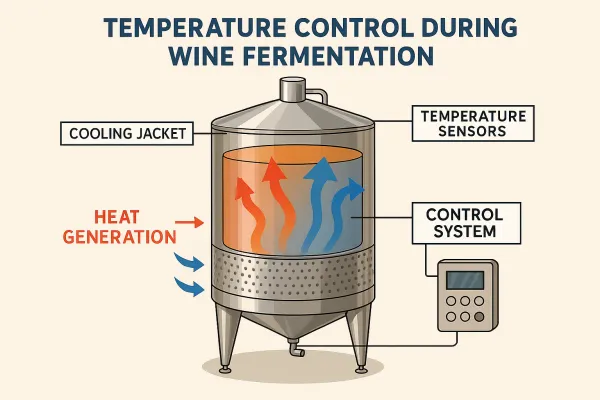 temperature control during the wine fermentation